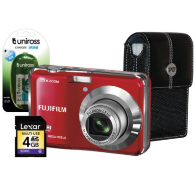 FinePix AX550 Red Camera Kit inc 4Gb SD, 2x