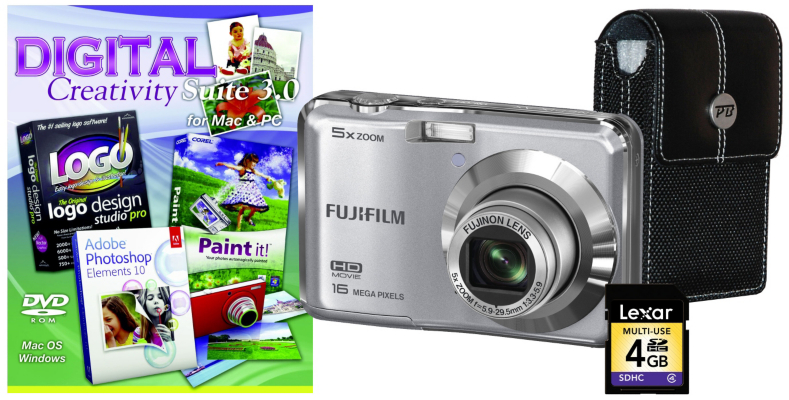 Fuji FinePix AX550 Silver Camera Kit inc 4Gb SD