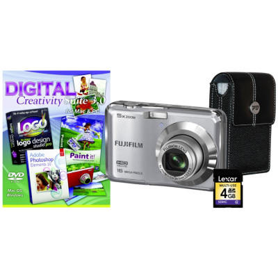FinePix AX550 Silver Camera Kit inc 4Gb SD