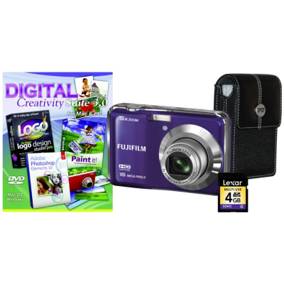 FinePix AX550 Purple Camera Kit inc 4Gb SD