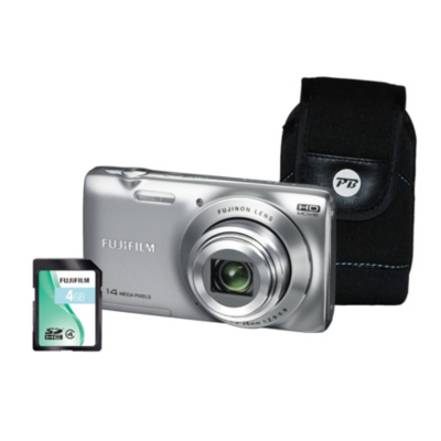 FinePix JZ100 Silver Camera Kit inc 4Gb SD
