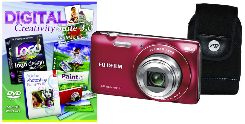 Fuji FinePix JZ100 Red Camera Kit inc Creativity
