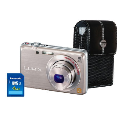 Panasonic DMC-FS45 Gold Camera Kit inc 4GB SD