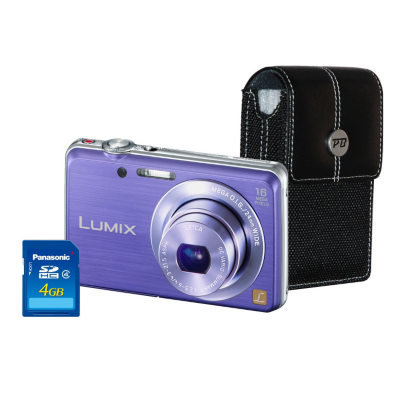 DMC-FS45 Violet Camera Kit inc 4GB SD