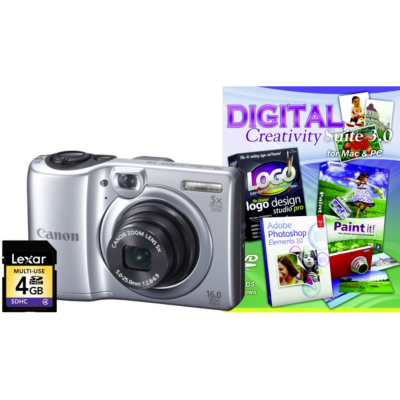 PowerShot A1300 Silver Camera Kit inc