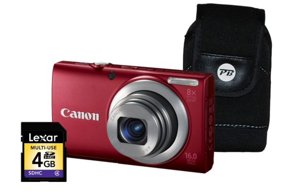Canon PowerShot A4000 IS Red Camera Kit inc 4Gb