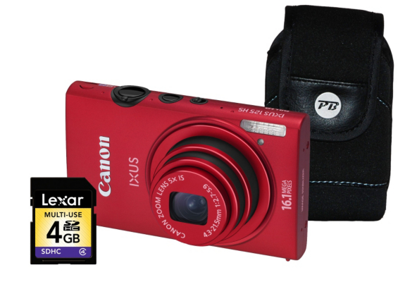 Canon Ixus 125 HS Red Camera Kit inc 4GB SD Card