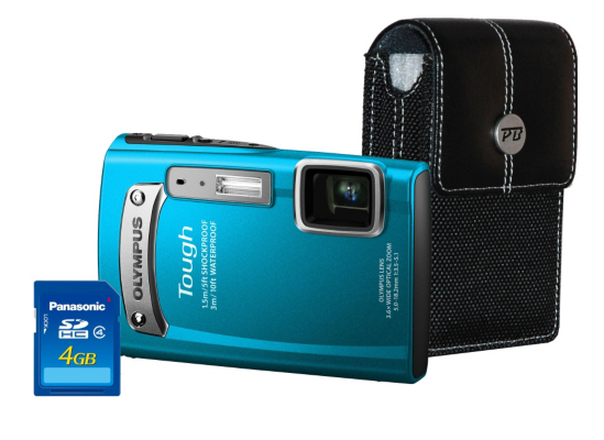 Olympus TG-320 Tough 3D Blue Camera Kit inc 4GB