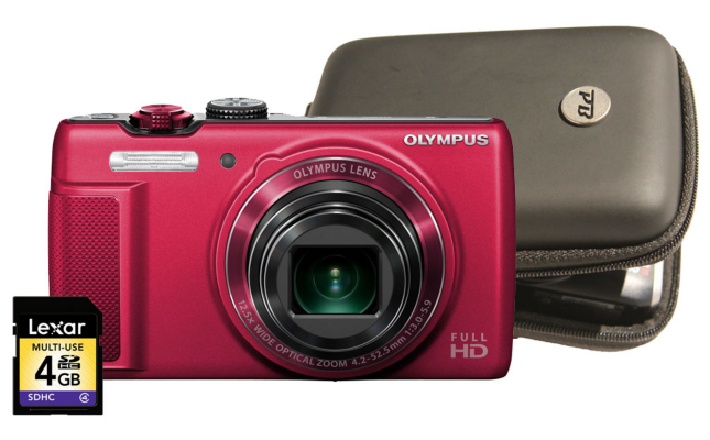 Olympus SH-21 3D Red Camera Kit inc Case and 4GB