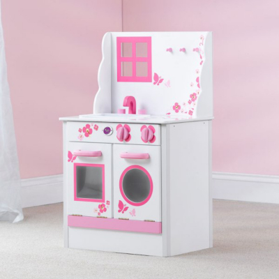wooden kitchen asda pink