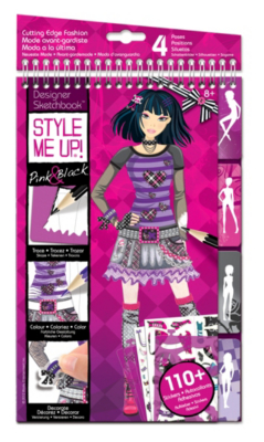 Style Me Up Pink and Black Sketchbook 1402