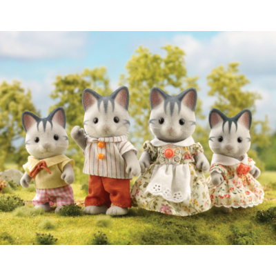 Sylvanian Families Grey Cat Family 4795