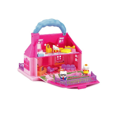  Kitty Doll on Hello Kitty Mini Dolls House  Pink