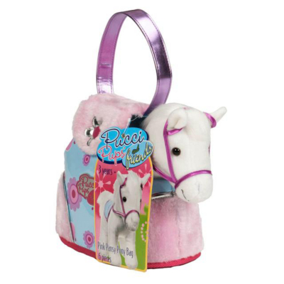 Pucci Pony in Carrier - Pink Pansy ST4100Z