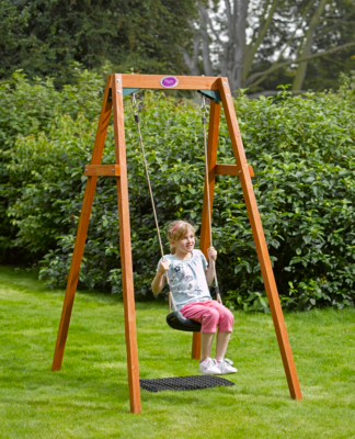 Plum Wooden Single Swing Set, Cedar Red 27378