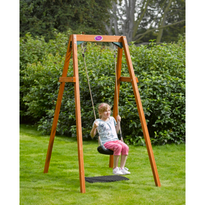 Wooden Single Swing Set, Cedar Red 27378