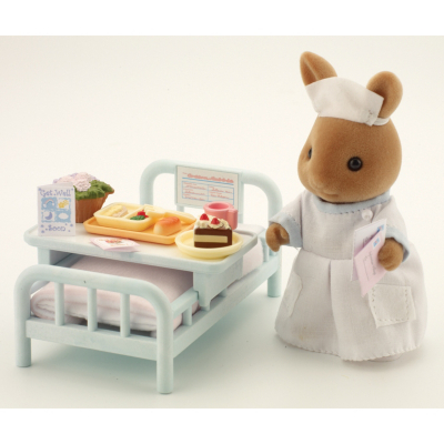 Flair Sylvanian Families Nurse with Hospital Bed -