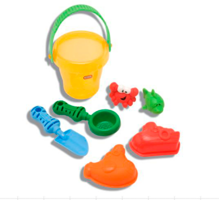 Little Tikes Sand Tool Kit, Orange, Green, Red