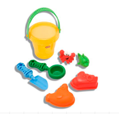 Sand Tool Kit, Orange, Green, Red