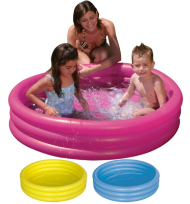 ASDA 3 Ring Swimming Pool, Blue, Yellow and