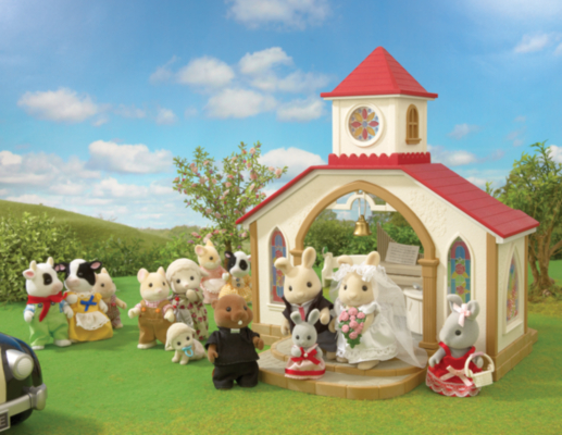 Sylvanian Families Wedding Chapel with Vicar 4579