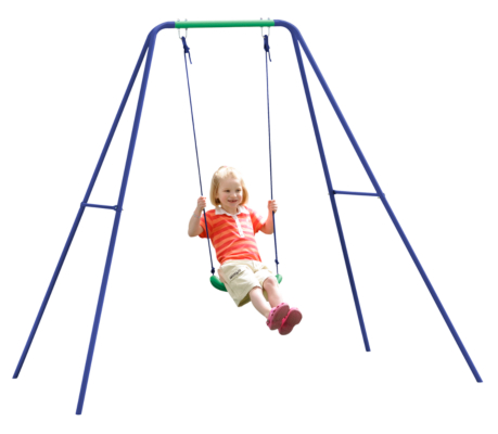 Sportspower Junior Single Garden Swing, Blue and Green SSM102