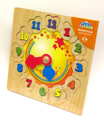 ASDA Play and Learn Play and Learn Wooden Clock 7705