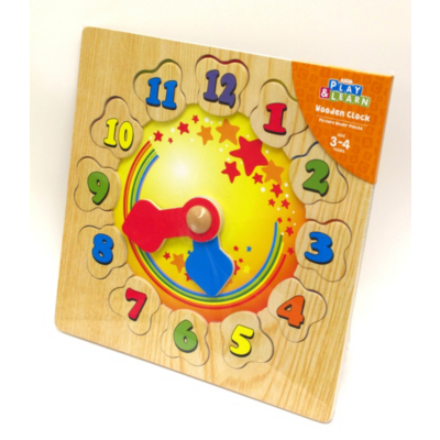Play and Learn Wooden Clock 7705