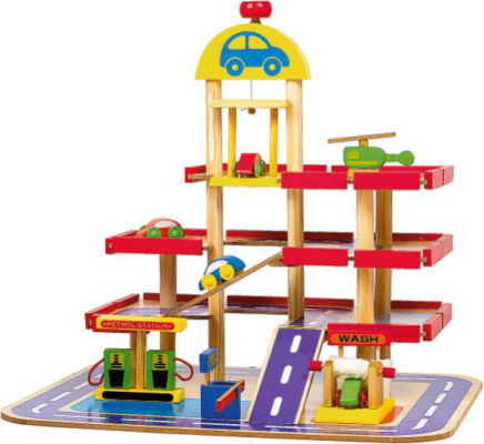 First Learning Wooden Garage Playset 6239