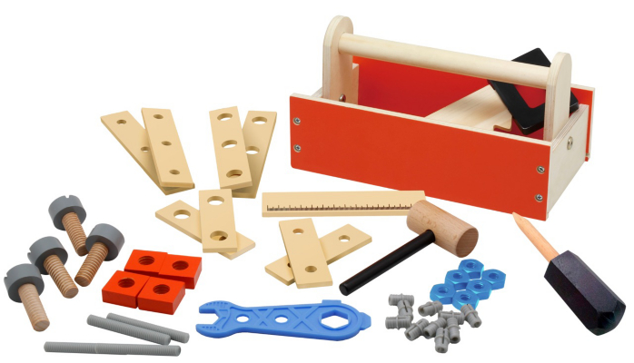 ASDA Tool Box with 40 Wooden Tools 38172