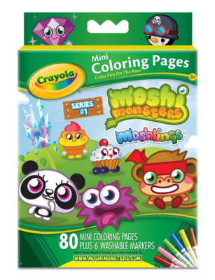 Crayola Moshi Monsters Mini Colouring Pages 04-1012