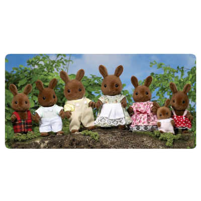 Celebration Brown Rabbits Family