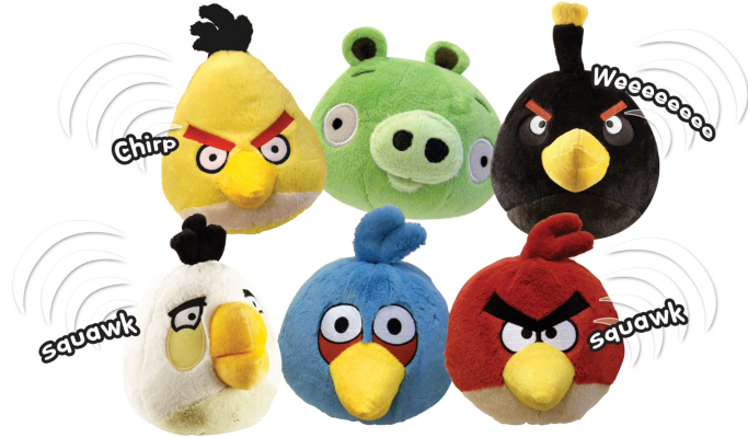 angry birds talking plush
