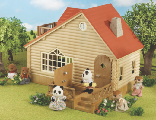 sylvanian families 5451 lakeside lodge log cabin