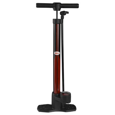 WINDSTORM FLOOR BIKE PUMP, Black/Red 1006182