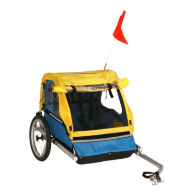 WeeRide 2 Seater Bike Trailer - Yellow and Blue