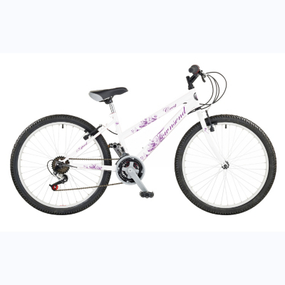 Crest Girls 24ins Wheels Bike, White