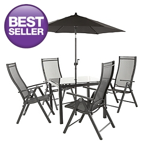 Eclipse Hi Back Recliner Patio Set 6 Piece