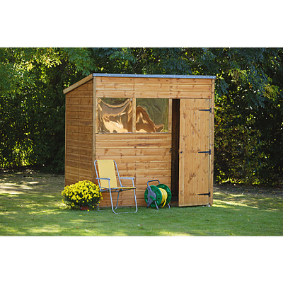 Larchlap Shiplap Pent Roof Garden Shed - 7 x 5ft