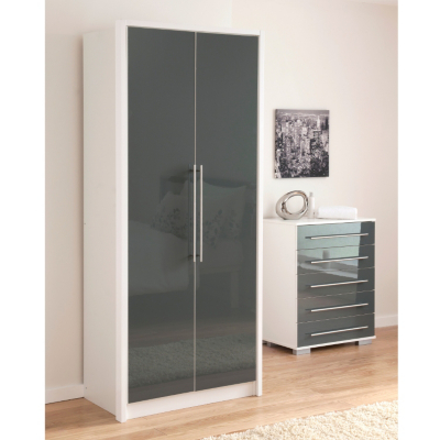 grey gloss wardrobes