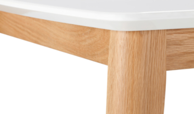 Home Brooklyn Square Dining Table and 4 Chairs Oak and White