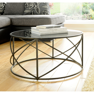 ASDA Tulsa Drum Coffee Table - Black, Black