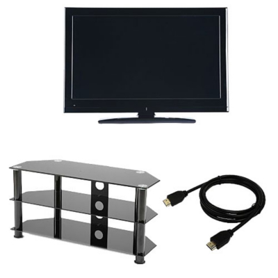 Luxor 32ins HD Ready LCD TV, TV Stand and 1.5m