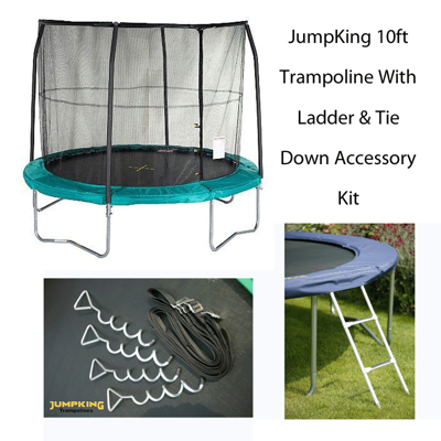 ASDA JumpKing 10ft Trampoline with Ladder and Tie