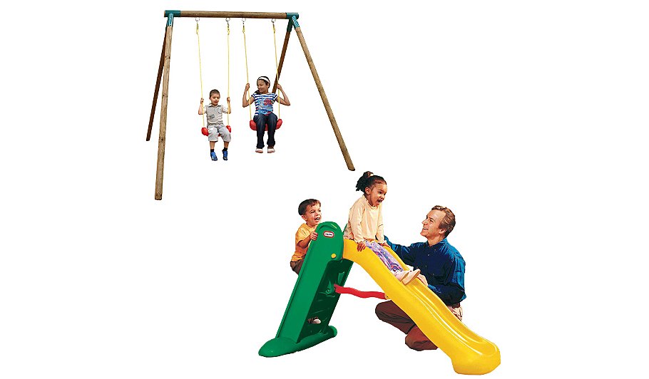 Little Tikes Slide and Swing Bundle | Swings & Slides | George at ASDA