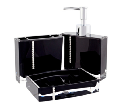 George Home Accessories - Black Bling | Bathroom Accessories | ASDA direct