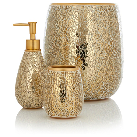 George Home Accessories Gold Sparkle Bathroom
