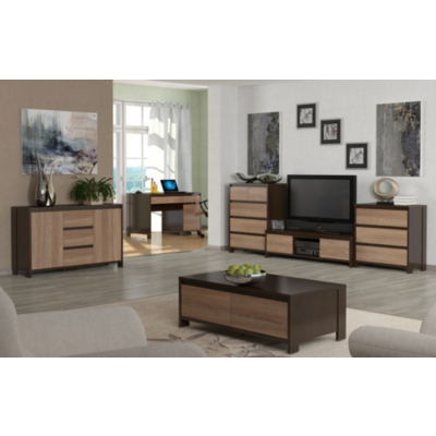 Compact Sideboard 2 Door, Walnut P9XTTO42