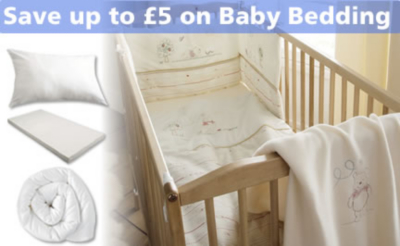 Save up to &pound;5 on Baby Bedding