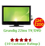 Grundig 22ins GU22VDVD LCD TV with Built in DVD Player